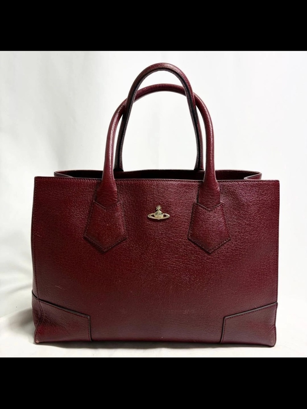 Vivienne Westwood Burgundy Leather Tote
